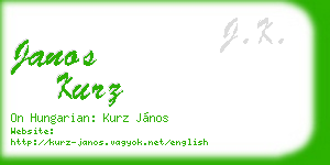 janos kurz business card